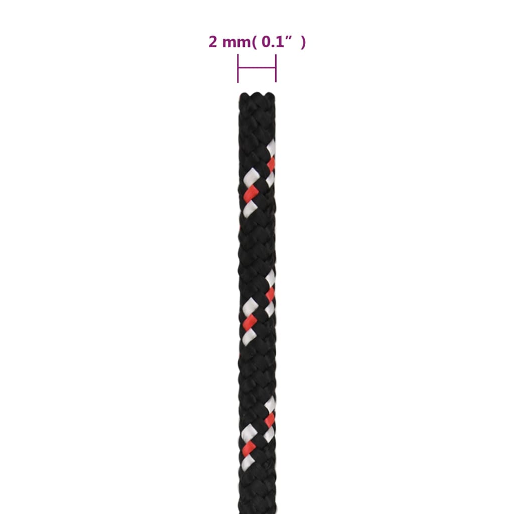 Boat Rope Black 2 mm 25 m Polypropylene