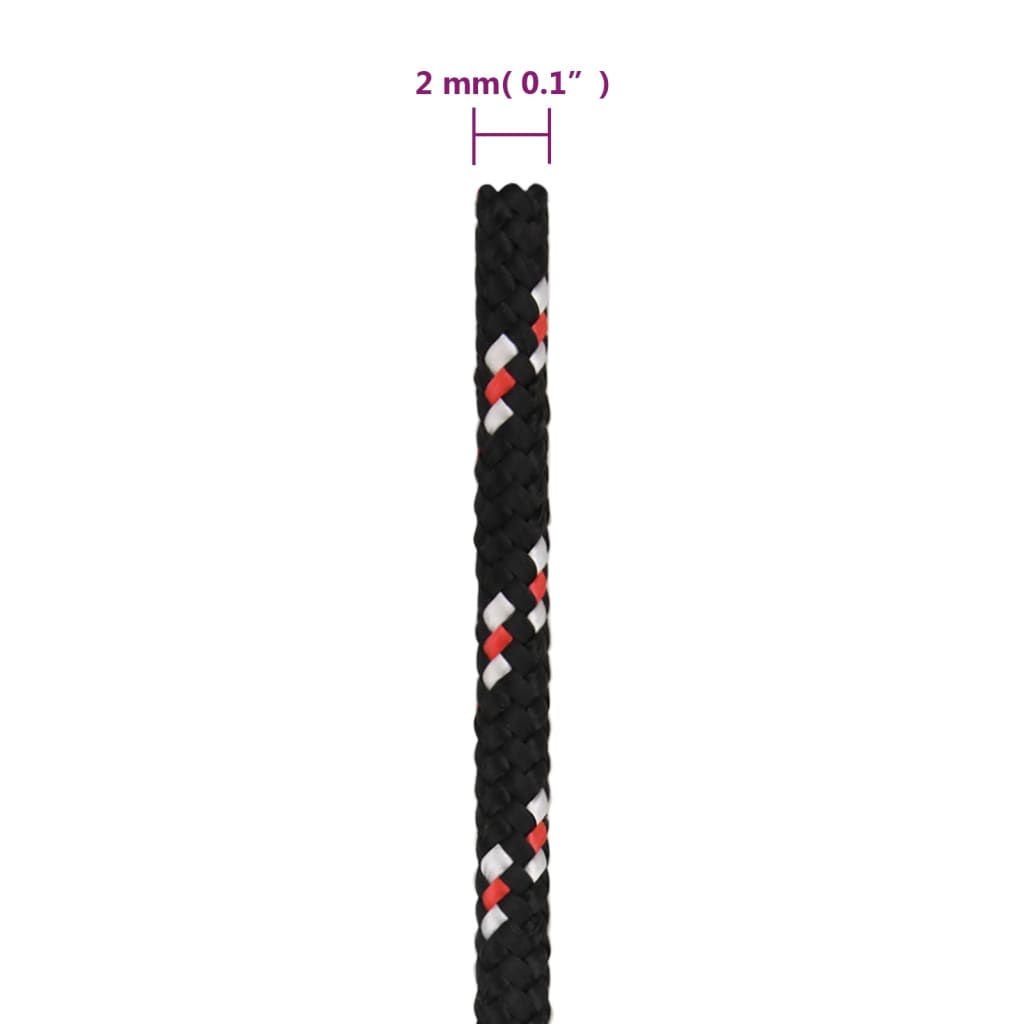 Boat Rope Black 2 mm 50 m Polypropylene