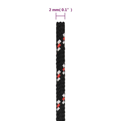 Boat Rope Black 2 mm 50 m Polypropylene