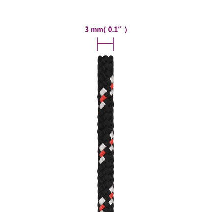 Boat Rope Black 3 mm 50 m Polypropylene