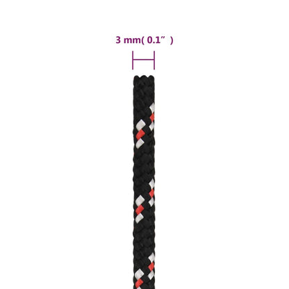 Boat Rope Black 3 mm 100 m Polypropylene