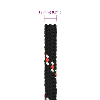 Boat Rope Black 18 mm 100 m Polypropylene