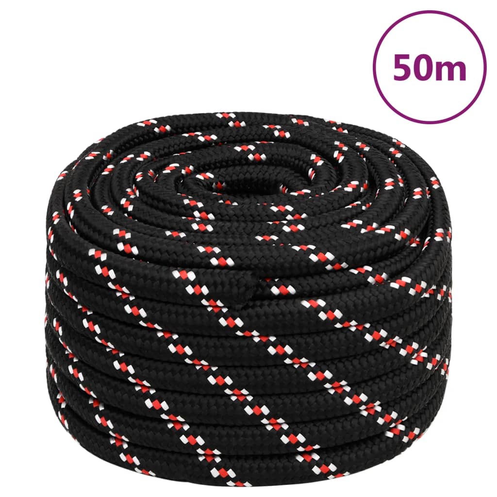 Boat Rope Black 20 mm 50 m Polypropylene