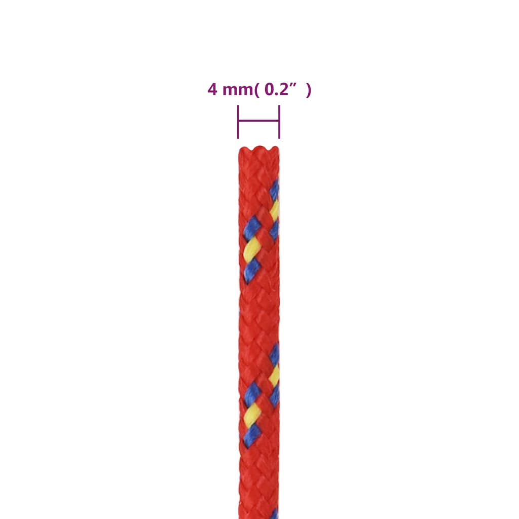 Boat Rope Red 4 mm 25 m Polypropylene