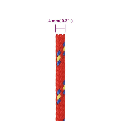 Boat Rope Red 4 mm 100 m Polypropylene