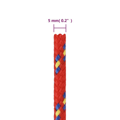 Boat Rope Red 5 mm 25 m Polypropylene