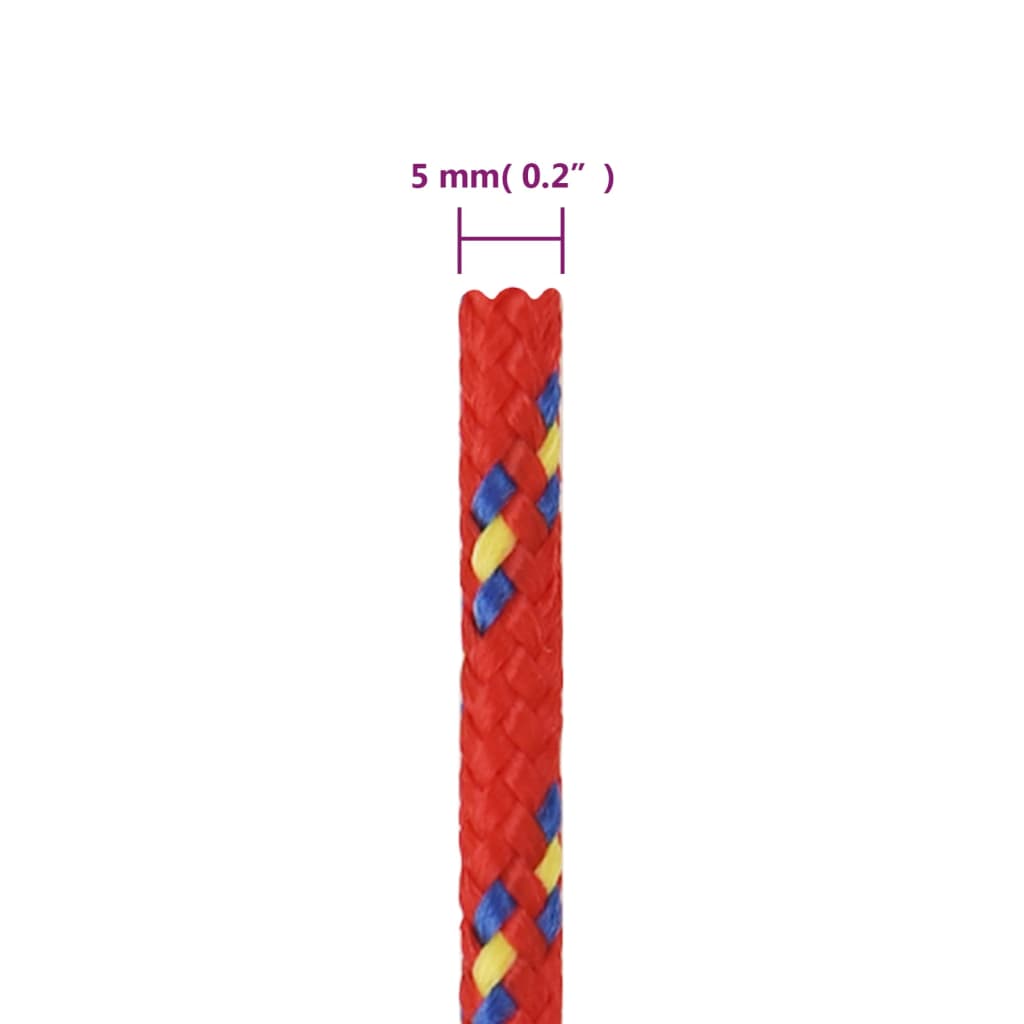 Boat Rope Red 5 mm 50 m Polypropylene