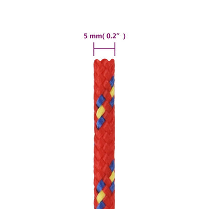 Boat Rope Red 5 mm 100 m Polypropylene