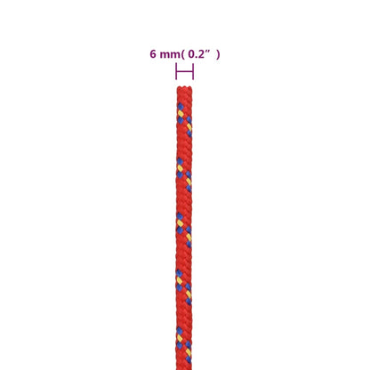 Boat Rope Red 6 mm 250 m Polypropylene