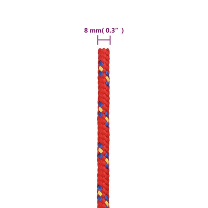 Boat Rope Red 8 mm 250 m Polypropylene