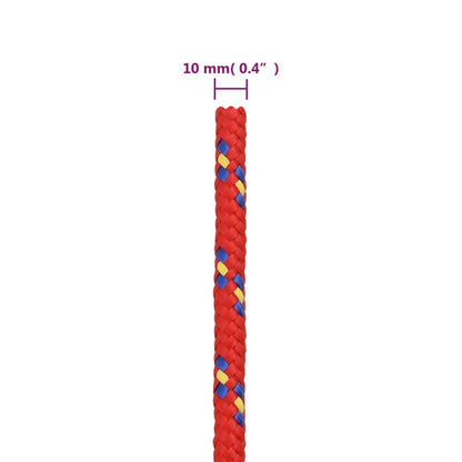Boat Rope Red 10 mm 500 m Polypropylene