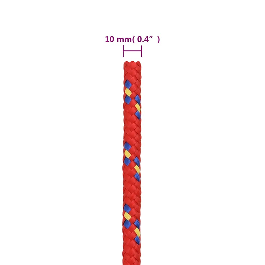Boat Rope Red 10 mm 500 m Polypropylene