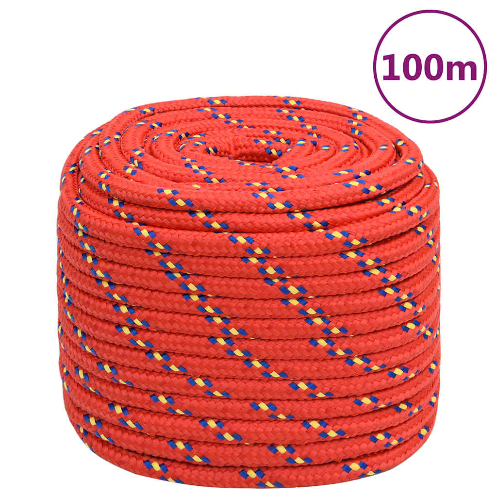 Boat Rope Red 16 mm 100 m Polypropylene