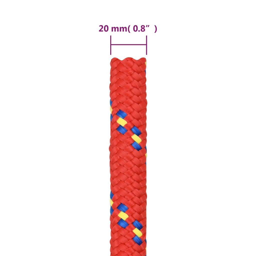 Boat Rope Red 20 mm 50 m Polypropylene