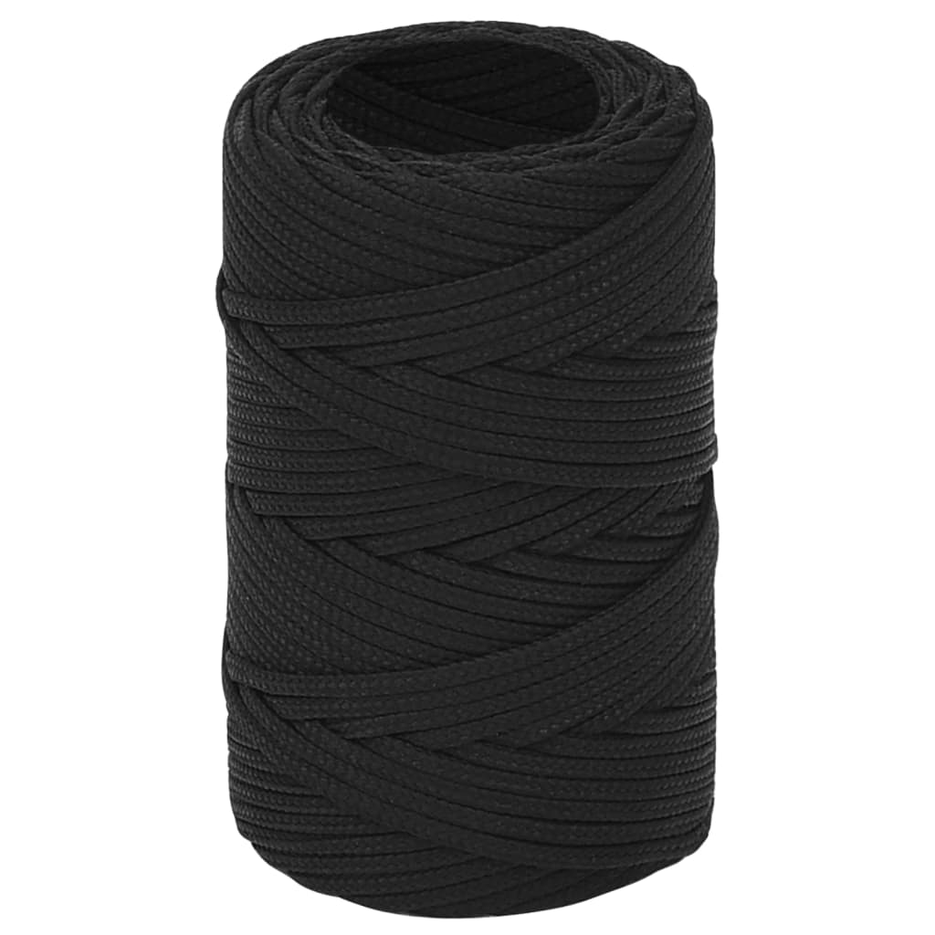 Boat Rope Full Black 2 mm 25 m Polypropylene