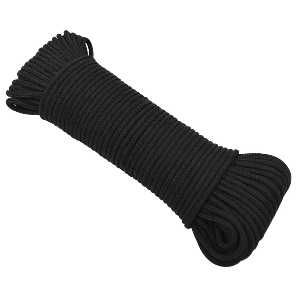 Boat Rope Full Black 4 mm 100 m Polypropylene