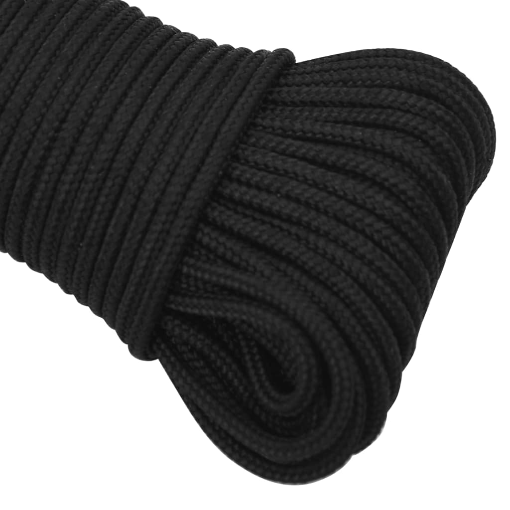 Boat Rope Full Black 5 mm 100 m Polypropylene