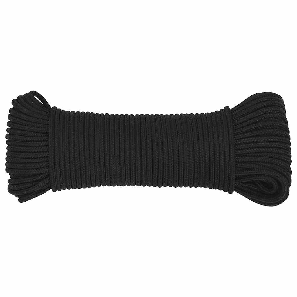 Boat Rope Full Black 5 mm 250 m Polypropylene