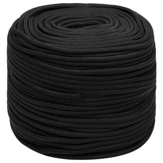 Boat Rope Full Black 6 mm 500 m Polypropylene