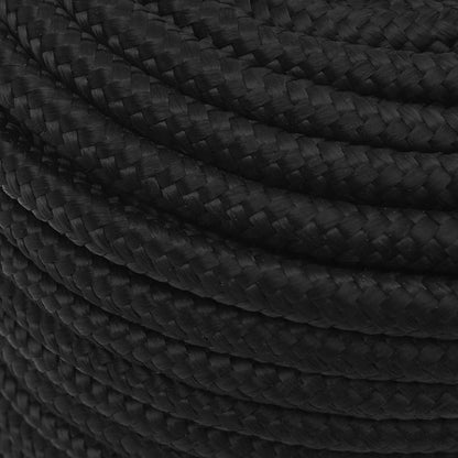 Boat Rope Full Black 12 mm 25 m Polypropylene