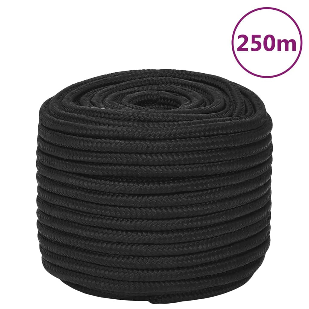Boat Rope Full Black 12 mm 250 m Polypropylene