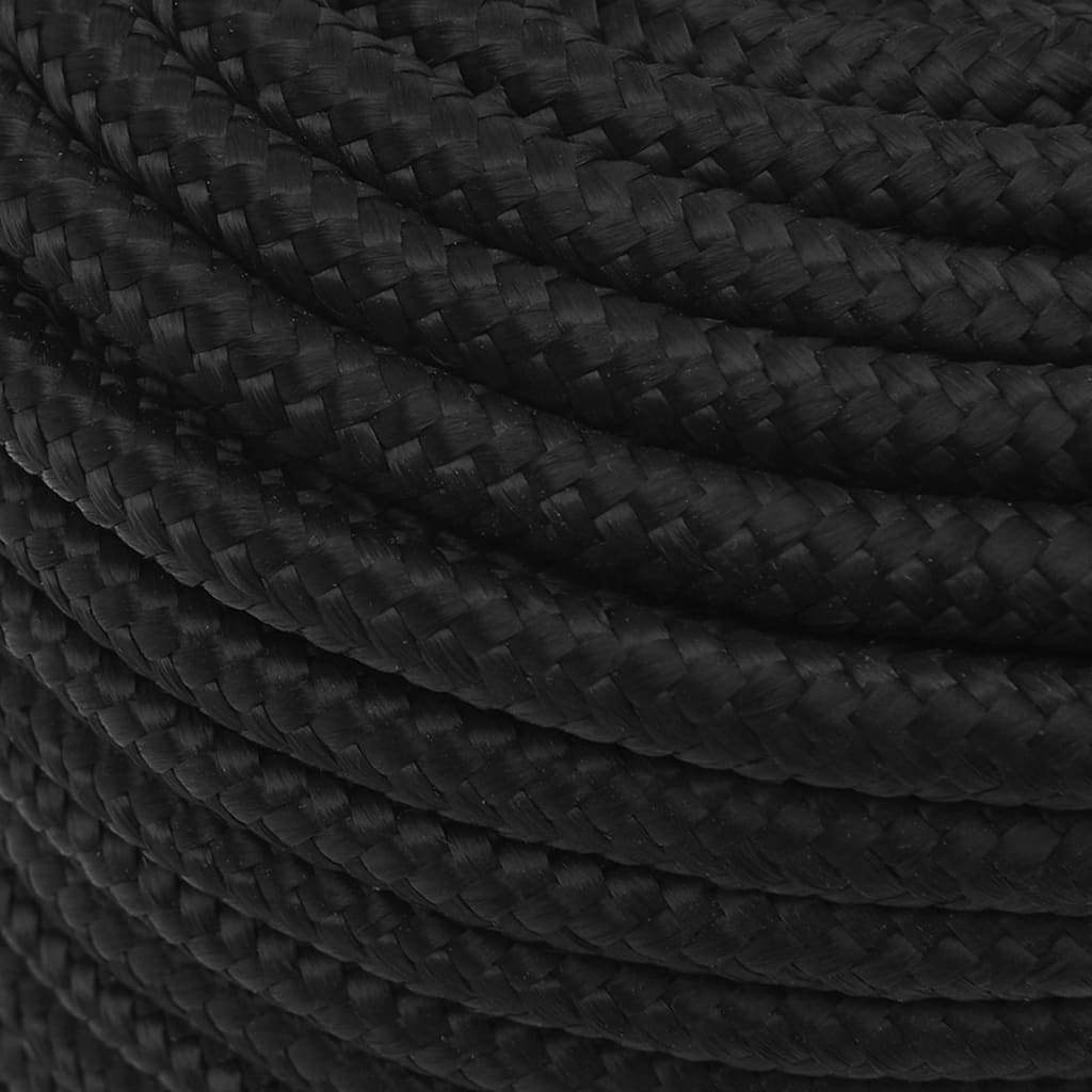 Boat Rope Full Black 14 mm 50 m Polypropylene