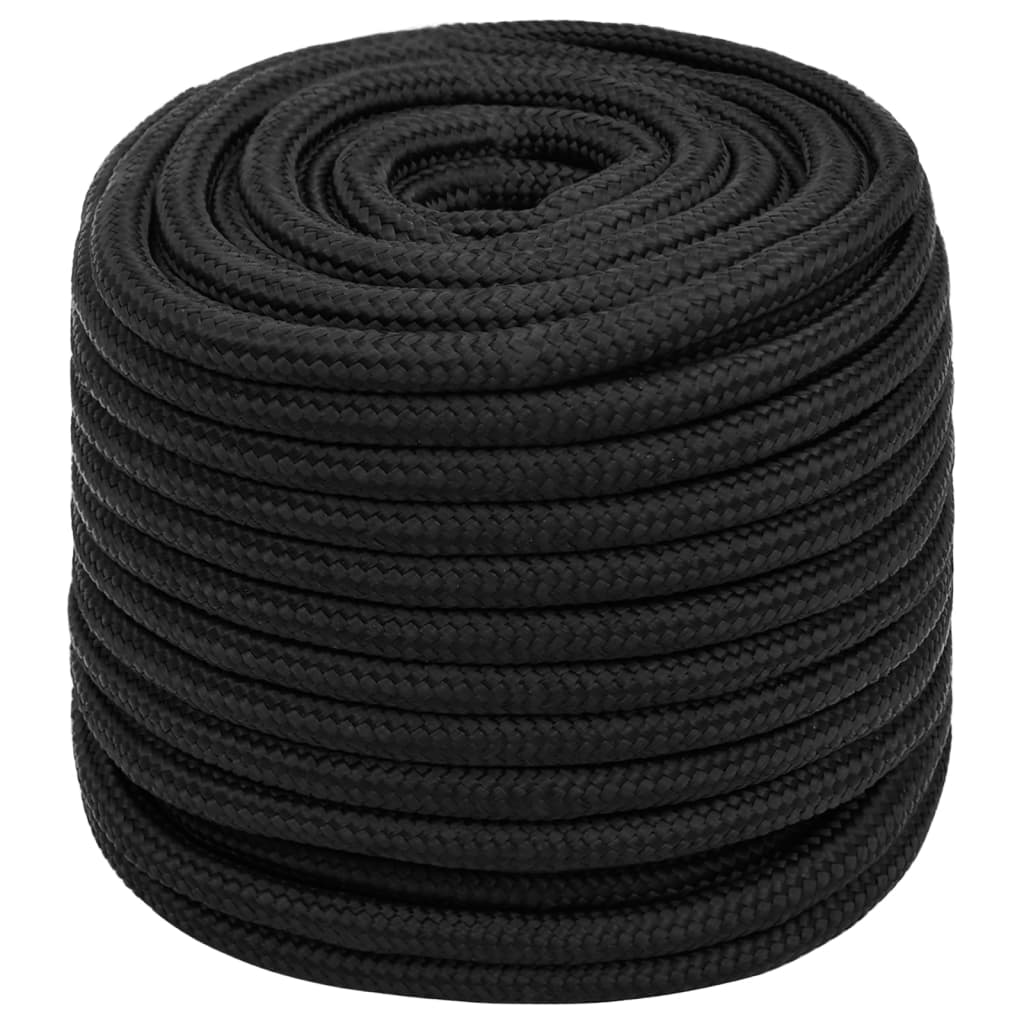 Boat Rope Full Black 16 mm 25 m Polypropylene