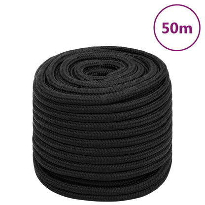 Boat Rope Full Black 18 mm 50 m Polypropylene
