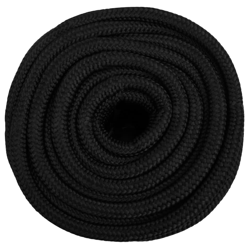 Boat Rope Full Black 18 mm 50 m Polypropylene