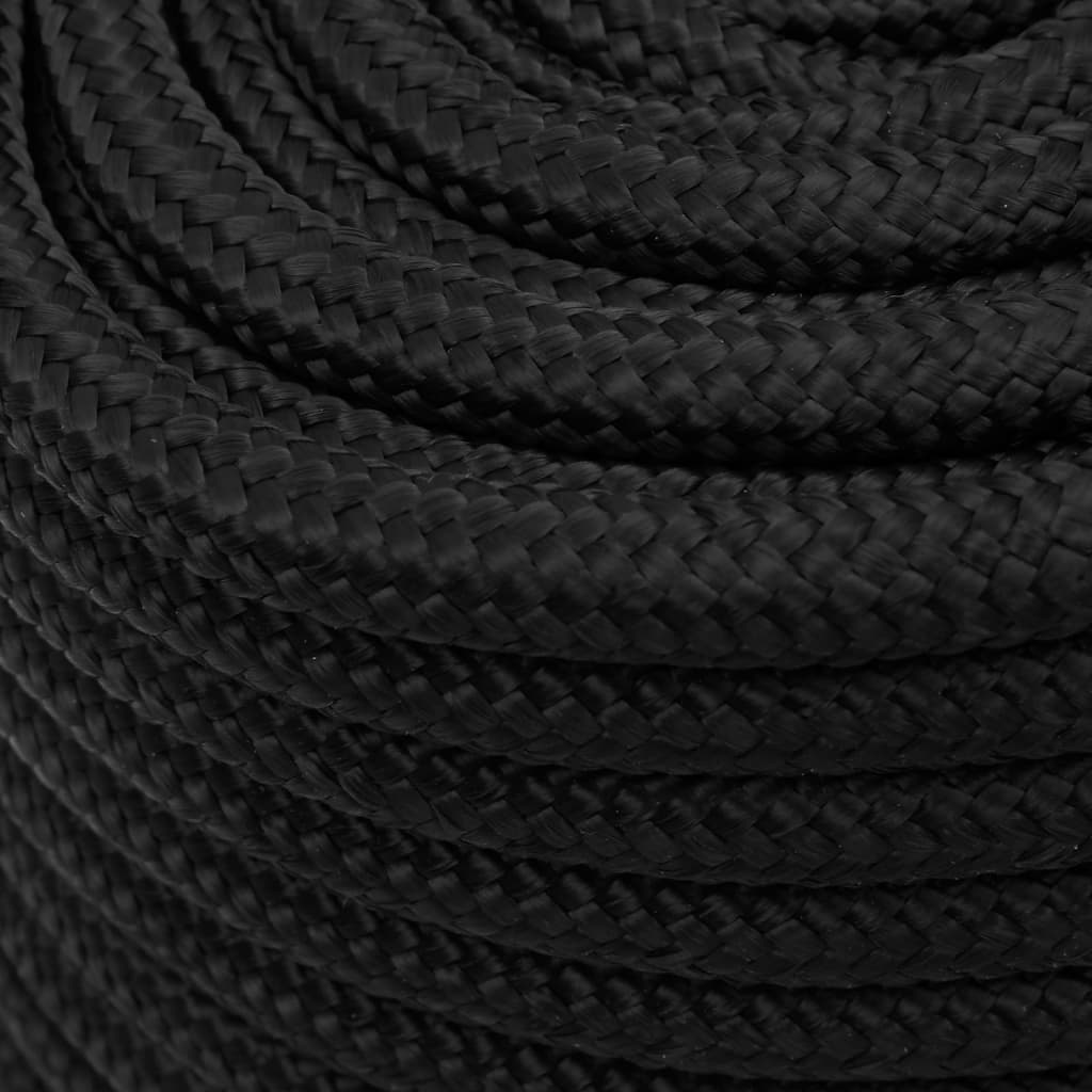Boat Rope Full Black 18 mm 50 m Polypropylene