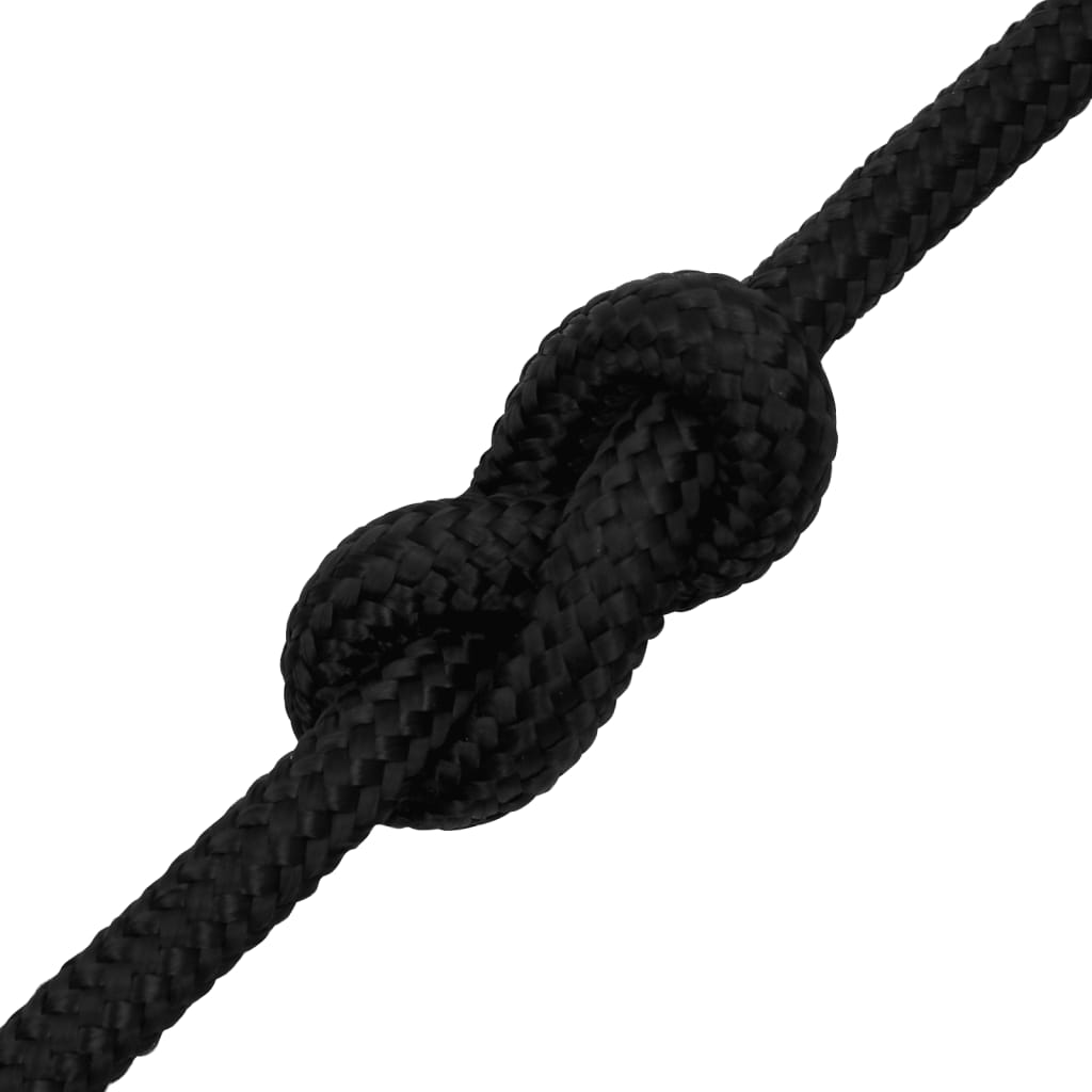 Boat Rope Full Black 18 mm 50 m Polypropylene