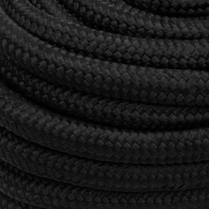 Boat Rope Full Black 20 mm 50 m Polypropylene