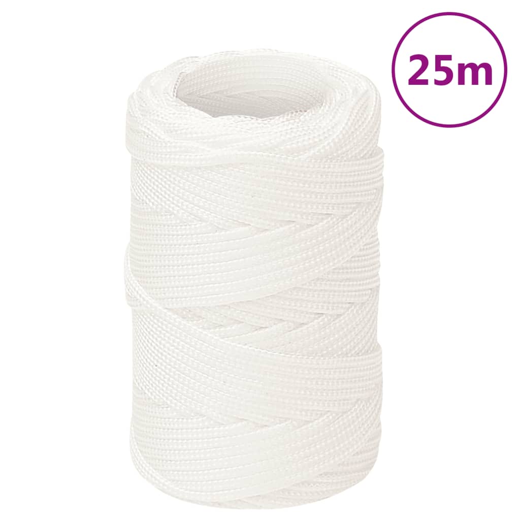 Boat Rope Full White 2 mm 25 m Polypropylene