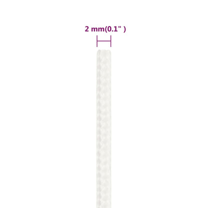 Boat Rope Full White 2 mm 25 m Polypropylene