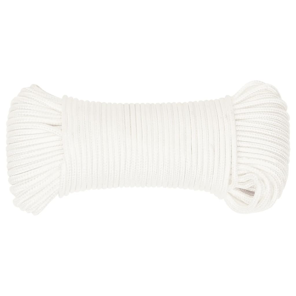 Boat Rope Full White 4 mm 25 m Polypropylene