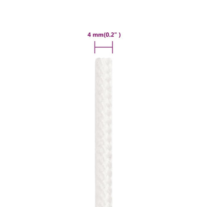Boat Rope Full White 4 mm 25 m Polypropylene