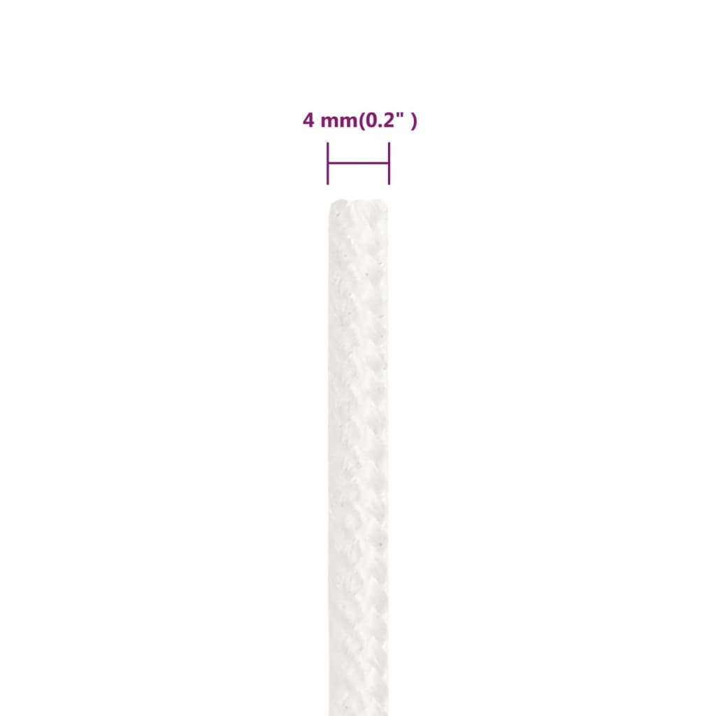 Boat Rope Full White 4 mm 50 m Polypropylene