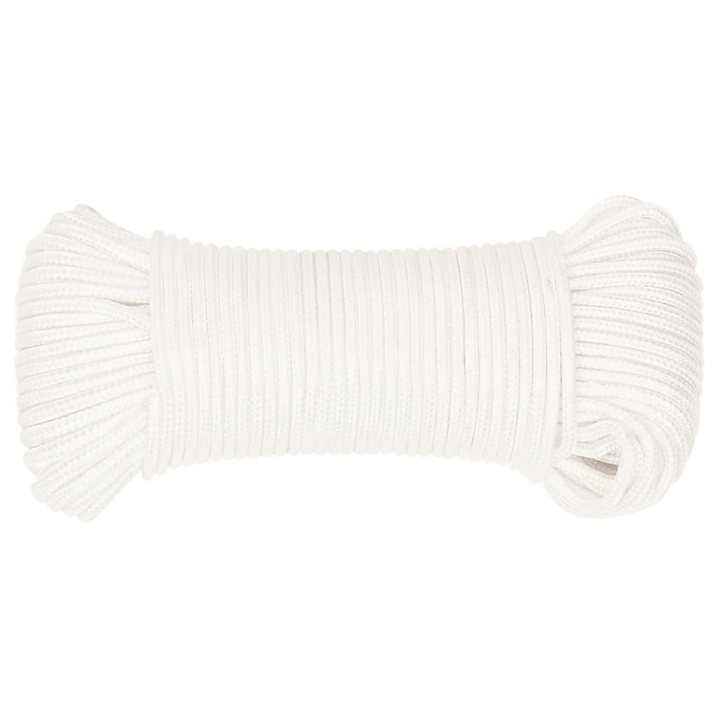 Boat Rope Full White 4 mm 100 m Polypropylene