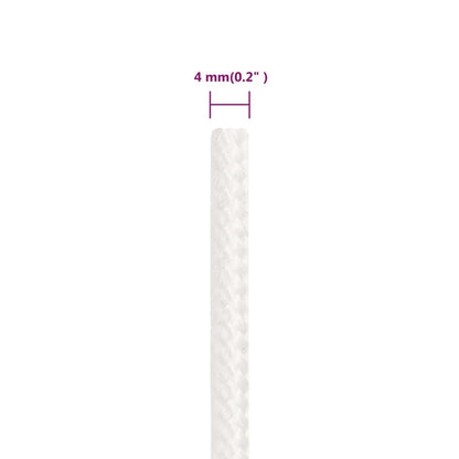 Boat Rope Full White 4 mm 250 m Polypropylene