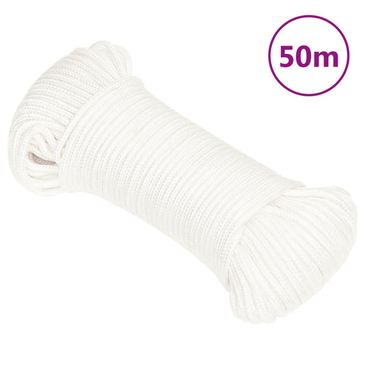 Boat Rope Full White 5 mm 50 m Polypropylene