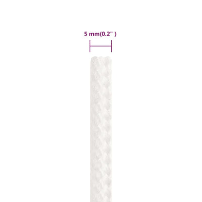 Boat Rope Full White 5 mm 100 m Polypropylene