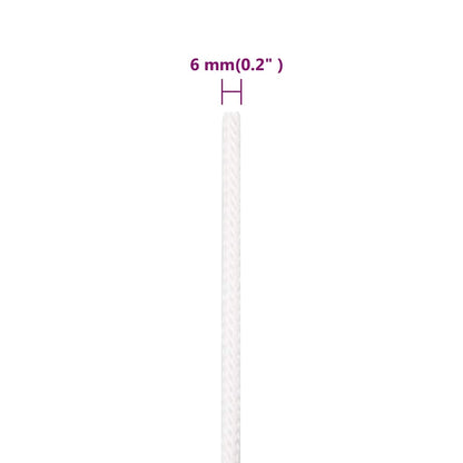 Boat Rope Full White 6 mm 500 m Polypropylene