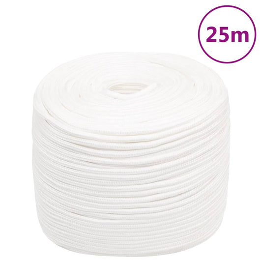 Boat Rope Full White 8 mm 25 m Polypropylene