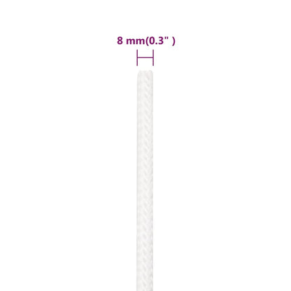 Boat Rope Full White 8 mm 100 m Polypropylene