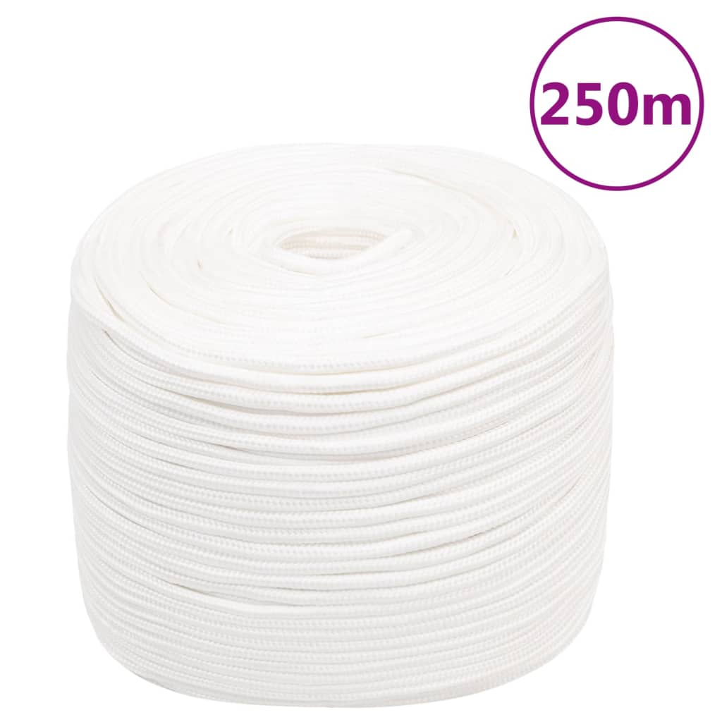Boat Rope Full White 8 mm 250 m Polypropylene