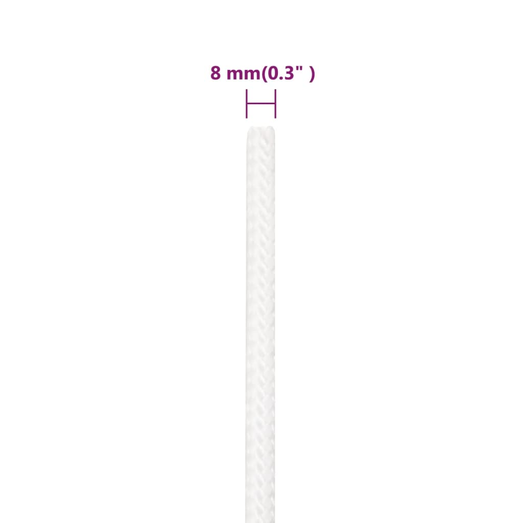 Boat Rope Full White 8 mm 500 m Polypropylene
