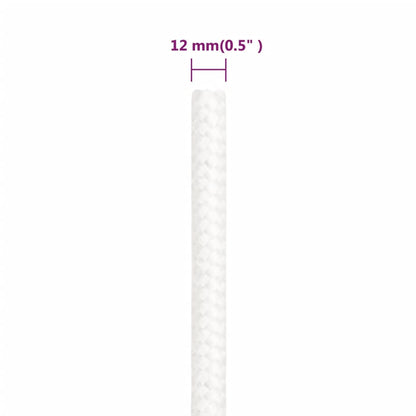 Boat Rope Full White 12 mm 25 m Polypropylene