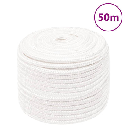 Boat Rope Full White 12 mm 50 m Polypropylene