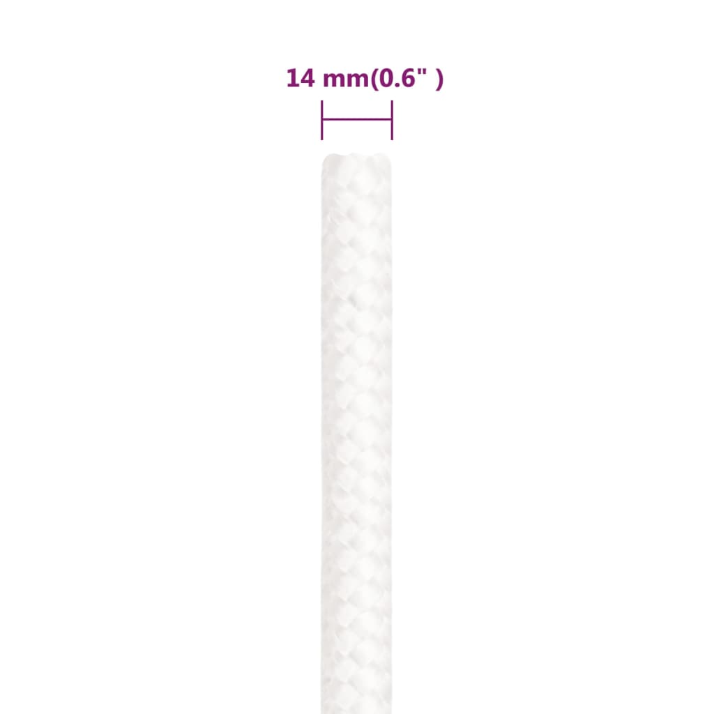 Boat Rope Full White 14 mm 50 m Polypropylene