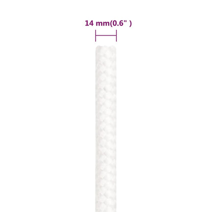 Boat Rope Full White 14 mm 100 m Polypropylene
